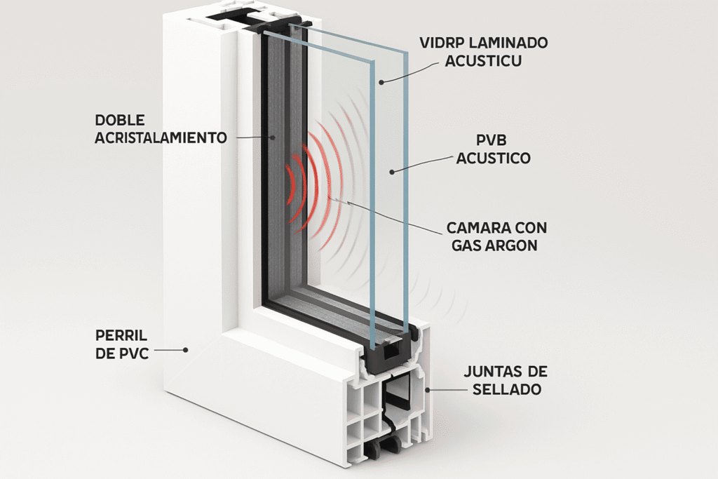 ventanas para aislar el ruido